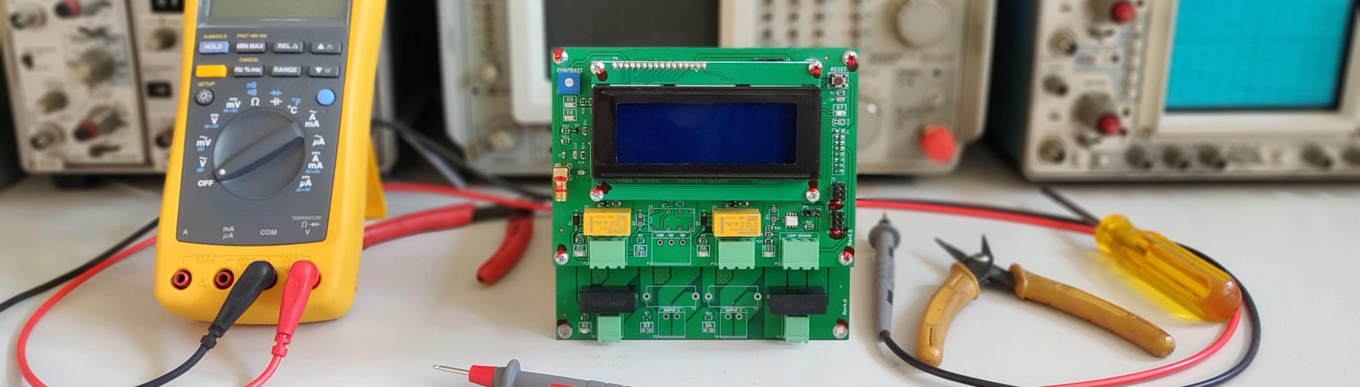 Electronics and laboratory.
