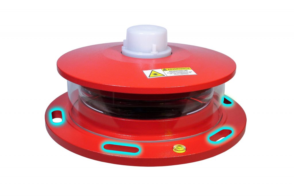 Obstruction light mounting holes
